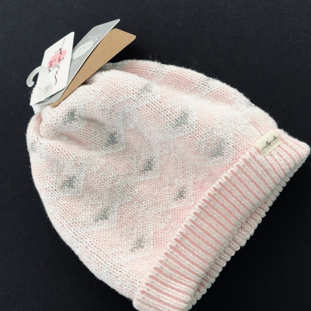 MILLYMOOK Baby 0-12 M Pink Sparkle Lined Hat NWT